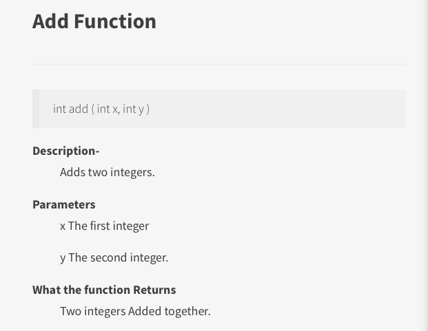 Documenting Code